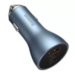 Kép 3/7 - Baseus Golden Contactor Pro autós töltő, 2x USB-C, 1x USB, 65W (kék)