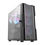 Kép 1/6 - Darkflash DK431 Mesh számítógépház + 4 ARGB ventilátor (fekete)