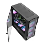 Kép 4/6 - Darkflash DK431 Mesh számítógépház + 4 ARGB ventilátor (fekete)