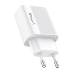 Kép 4/6 - VFAN E01 hálózati töltő, 1x USB, 2,4A + Micro USB kábel (fehér)