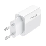 Kép 5/6 - VFAN E01 hálózati töltő, 1x USB, 2,4A + Micro USB kábel (fehér)