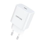 Kép 2/7 - VFAN E04 fali töltő, USB-C, 20W, QC 3.0 + Lightning kábel (fehér)
