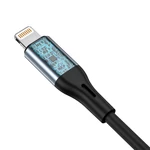 Kép 3/4 - VFAN L05 Lightning 3.5mm-es mini jack 3.5mm-es AUX kábel, 1m (szürke)