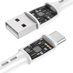 Kép 3/3 - USB és USB-C kábel VFAN Racing X05, 3A, 3m (fehér)