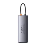 Kép 4/7 - Baseus Metal Gleam Series 9 az 1-ben hub, USB-C - 2x USB 3.0 + 2x HDMI + USB 2.0 + USB-C PD + Ethernet RJ45 + microSD/SD