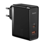 Kép 2/9 - Baseus GaN USB-C + USB fali töltő, 100W + 1m kábel (fekete)