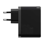 Kép 4/9 - Baseus GaN USB-C + USB fali töltő, 100W + 1m kábel (fekete)