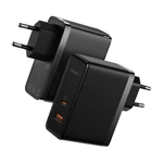 Kép 7/9 - Baseus GaN USB-C + USB fali töltő, 100W + 1m kábel (fekete)
