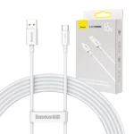 Kép 1/4 - Baseus Superior Series USB-USB-C kábel, 65 W, PD, 2m (fehér)
