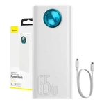 Kép 1/8 - Baseus Amblight Powerbank 30000mAh, 4xUSB, USB-C, 65W (fehér)
