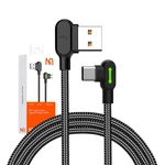 Kép 4/4 - USB-ről USB-C-re hajlított kábel Mcdodo CA-5280 LED, 1,8m (fekete)