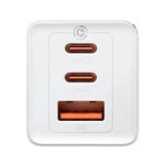 Kép 6/8 - Baseus GaN5 Pro hálozati töltő, 2xUSB-C + USB, 65W (fehér)