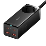 Kép 3/10 - Baseus GaN3 Pro Töltő / elosztó, 2xUSB + 2xUSB-C + AC, 100W (fekete)