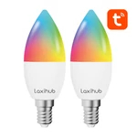 Kép 1/3 - Laxihub LAE14S Wifi Bluetooth TUYA Smart LED izzó (2-csomag)