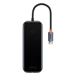 Kép 2/11 - Baseus AcmeJoy 5 az 1-ben hub, USB-C - 2xUSB 3.0, USB 2.0, USB-C PD, RJ45 (sötétszürke)