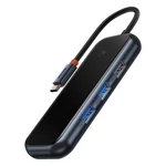 Kép 3/11 - Baseus AcmeJoy 5 az 1-ben hub, USB-C - 2xUSB 3.0, USB 2.0, USB-C PD, HDMI (sötétszürke)