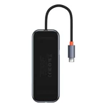 Kép 8/11 - Baseus AcmeJoy 5 az 1-ben hub, USB-C - 2xUSB 3.0, USB 2.0, USB-C PD, HDMI (sötétszürke)