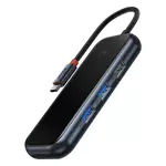 Kép 9/10 - Baseus AcmeJoy 5 az 1-ben Hub, USB-C - 2xUSB 3.0, USB 2.0, USB-C PD, HDMI (sötétszürke)