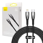 Kép 1/6 - Baseus Glimmer USB-C - Lightning töltőkábel, 20W, 2m (fekete)