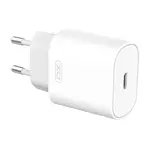 Kép 1/3 - XO L91 Wall Charger, USB-C, 25W + USB-C to Lightning Cable (White)
