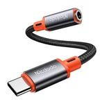 Kép 1/4 - USB-C to AUX mini jack 3.5mm audio adapter Mcdodo CA-7561, DAC, 0.11m (black)