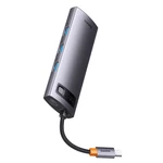 Kép 3/10 - Baseus StarJoy 6 az 1-ben hub, USB-C - 3x USB 3.0 + HDMI + USB-C PD + RJ45