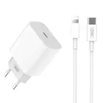Kép 1/2 - Wall Charger with + Lightning Cable XO L77 20W (white)