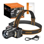 Kép 2/2 - Superfire HL25 fejlámpa, 700lm, USB-C