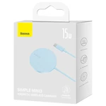 Kép 7/8 - Baseus Simple Mini3 Mágneses (MagSafe) vezeték nélküli indukciós töltő, 15W (kék)