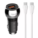 Kép 1/4 - LDNIO C1 USB, USB-C Car charger + USB-C - USB-C Cable