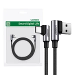 Kép 1/5 - UGREEN US176 USB-C - USB-A 2.0 kábel, 3A, 3m (fekete)