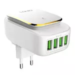 Kép 1/4 - LDNIO A4405 4USB, LED lamp Wall charger + Lightning Cable