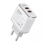 Kép 2/2 - LDNIO A2528M 2USB-C hálózati töltő az Apple számára + USB-C - Lightning kábel