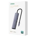 Kép 2/2 - UGREEN Adapter Hub, USB-C 2x, USB 3.0, HDMI, RJ45, SD/TF