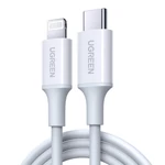 Kép 2/4 - UGREEN US171 USB-C - Lightning kábel, 3A, 0,25m (fehér)