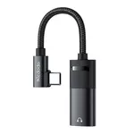 Kép 1/5 - USB-C to AUX mini jack 3.5mm + USB-C adapter, Mcdodo CA-1880 (black)