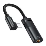 Kép 2/5 - USB-C to AUX mini jack 3.5mm + USB-C adapter, Mcdodo CA-1880 (black)