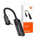 Kép 5/5 - USB-C to AUX mini jack 3.5mm + USB-C adapter, Mcdodo CA-1880 (black)