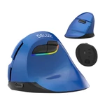Kép 2/2 - Vezeték nélküli függőleges egér Delux M618Mini BT/2.4G 4000DPI RGB (kék)