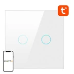 Kép 1/3 - ZigBee Avatto érintőkapcsoló LZTS02-EU-W2 Dupla semleges TUYA (fehér)
