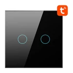 Kép 2/3 - Smart Light Switch ZigBee Avatto LZTS02-EU-B2 2 Way No Neutral TUYA (black)