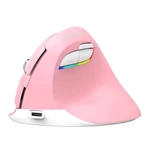 Kép 1/2 - Delux M618 Mini DB BT+2.4G 2400DPI vezeték nélküli ergonomikus egér (rózsaszín)