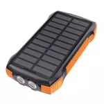 Kép 1/2 - Choetech B567 Solar power bank with inductive charging 3x USB  20000mAh 20W / QC 18W / Qi 10W (black-orange)