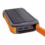 Kép 2/2 - Choetech B567 Solar power bank with inductive charging 3x USB  20000mAh 20W / QC 18W / Qi 10W (black-orange)