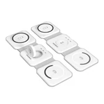 Kép 4/5 - Choetech T588-F 3in1 mágneses induktív töltő 15W (fehér)
