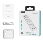 Kép 5/5 - Choetech T588-F 3in1 mágneses induktív töltő 15W (fehér)