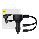 Kép 1/9 - Baseus Enjoyment autós töltő USB-C kábellel, 33W (fekete)