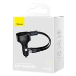 Kép 8/9 - Baseus Enjoyment autós töltő USB-C kábellel, 33W (fekete)