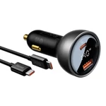 Kép 6/9 - Baseus Superme autós töltő, USB, USB-C, 140W (fekete)
