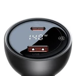 Kép 7/9 - Baseus Superme autós töltő, USB, USB-C, 140W (fekete)